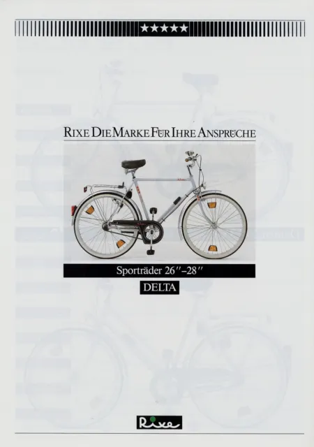 Rixe Prospekt 1984 Delta Sportrad 26" 28" Fahrradprospekt brochure prospectus