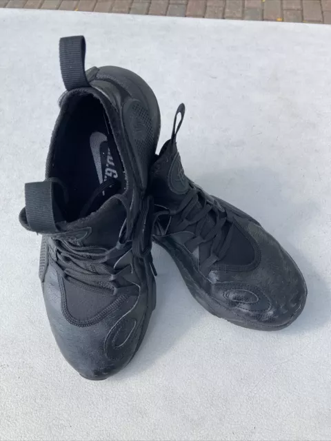 NIKE HUARACHE E.D.G.E. Lthr Edge Leather Triple Black Sz Men s 9.5 Av3598 002 87.99 PicClick