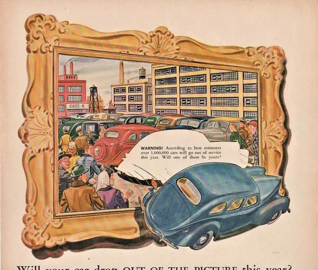 1945 Texaco Vintage Print Ad Will Your Car Drop Out Of The Picture This Year