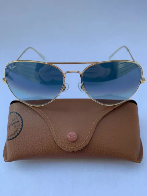 Ray-Ban Aviator Sunglasses 001/32 RB3026 62m Gold Frame & Grey Gradient Lenses