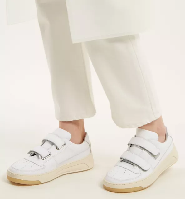 ACNE STUDIOS White Perey Strap Sneakers Sz 8 US