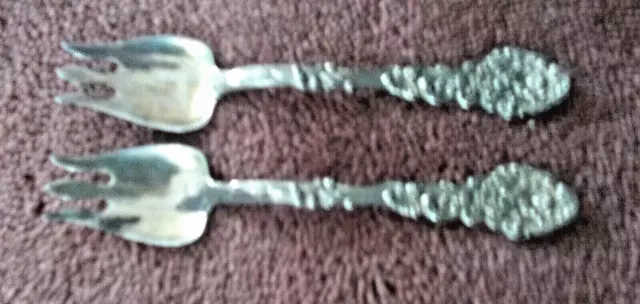 Pair of Gorham Sterling Silver Ice Cream Forks, Versailles Pattern