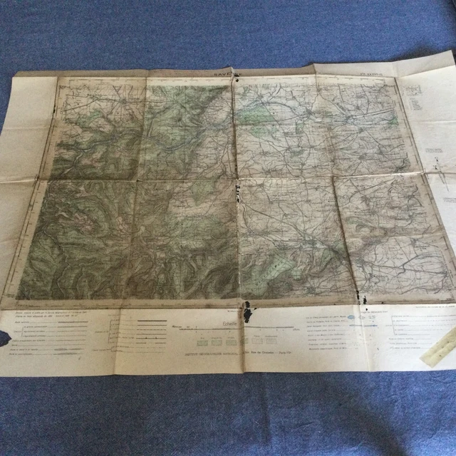 ANCIENNE CARTE GÉOGRAPHIQUE Saverne Type 1922 Révisée 1935/36/37 État D ...