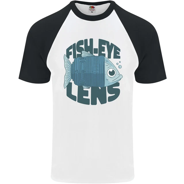 Fisheye Lens Funny Photography Photographer Mens S/S Baseball T-Shirt