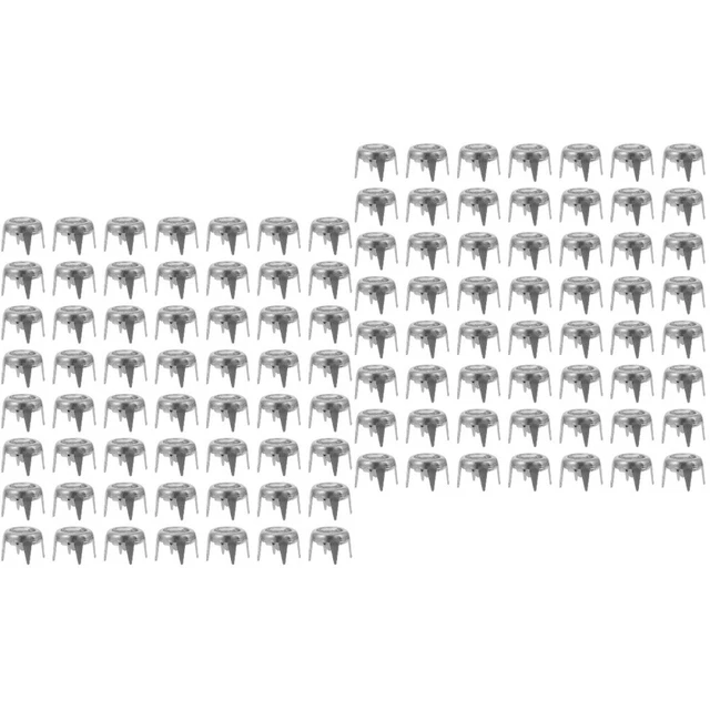 100 Pcs Four Claw Drill Nail Metal Studs Shoes Spikes Crafts Decorate