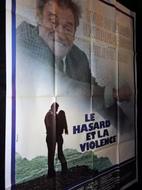 LE HASARD ET LA VIOLENCE yves montand affiche cinema 1974