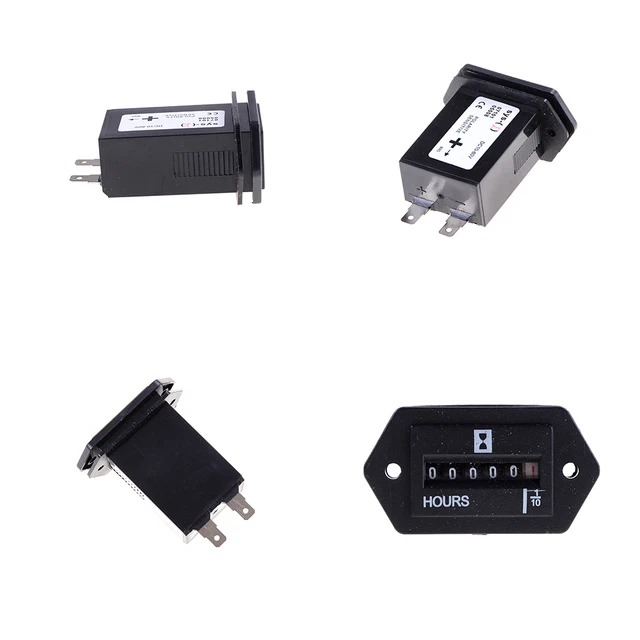 Rettangolo nero AC100-220v generatore/motore sigillato contatore ore H*UL