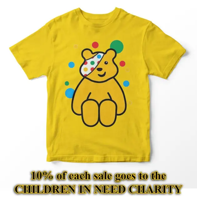 New Kids Boys Girls CHILDREN IN NEED T-Shirt Spotty Charity School Event Tee Top