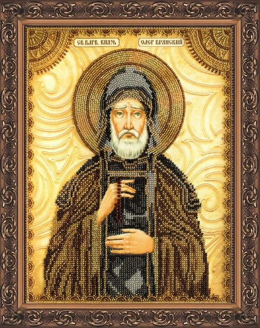 "Hazlo tú mismo Kit de Bordado de Tapiz ""Saint Oleg"" con Cuentas Icono Ortodoxo