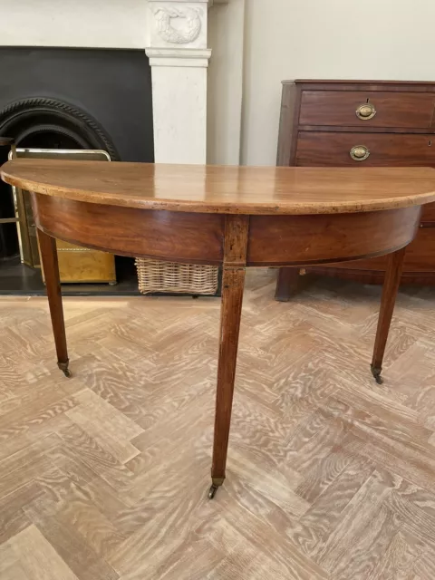 antique demi lune table