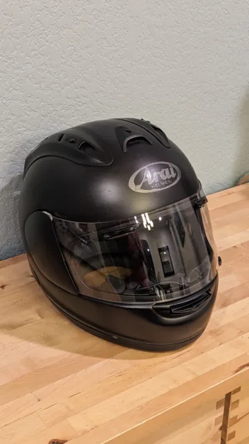 Black Arai Corsair-V Motorcycle Helmet - Size Large - EXCELLENT