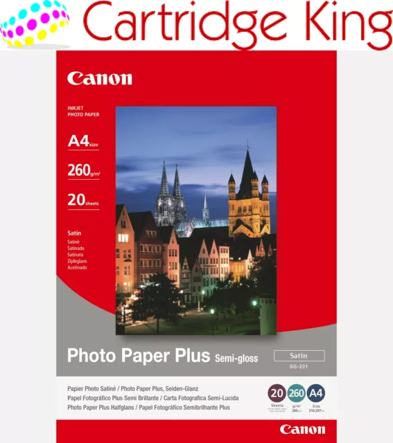 Canon SG-201 Semi-Gloss Photo Paper Plus A4 - 20 Sheets