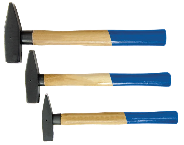 Sw- Acier 3 Pièce Marteau 300/500/800 Grammes Schlosserhammer Marteaux Bois Tige