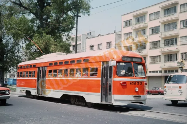 Vtg 1976 Train Slide 2270 Trolley Streetcar Mexico City X4C081