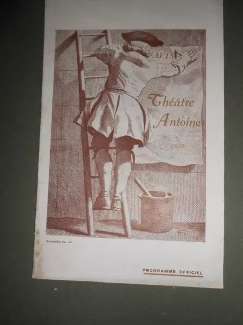 programme Théâtre Antoine 1928