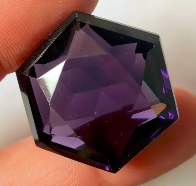 67.25 Ct. Large Purple Amethyst Hexagon Facet Cut Loose Gemstone Gift 4 Birthday