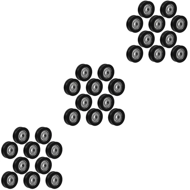 30 pz puleggia scanalatura a U in nylon ruota scanalatura ruota ruota guida per finestre porte