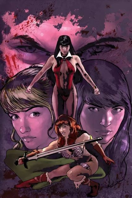 RED SONJA VAMPIRELLA BETTY VERONICA #1 Cosplay Virigin Variant Dynamite 2019
