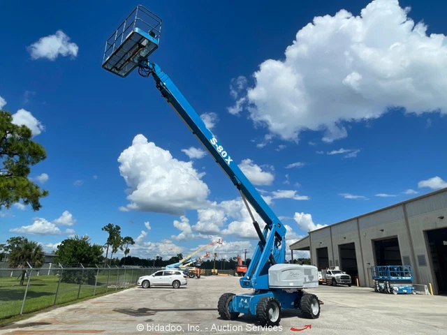 2014 Genie S-80X 80' 4WD Diesel Telescopic Boom Lift Man Aerial Platform