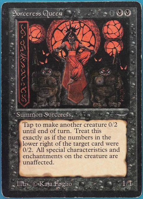Sorceress Queen Arabian Nights HEAVILY PLD Black Uncommon CARD (384240) ABUGames