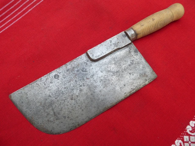 Ancien Hachoir Couperet N°2 Feuille De Boucher – Outil De Cuisine Vintage En Acier
