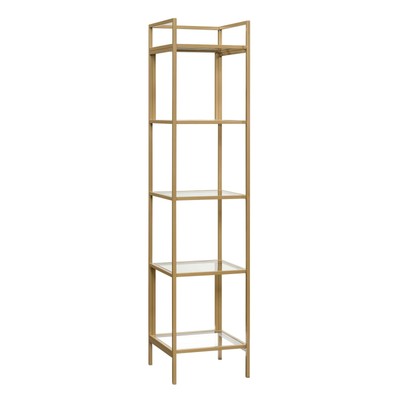 Better Homes & Gardens Nola Narrow Bookcase, Gold Finish 8