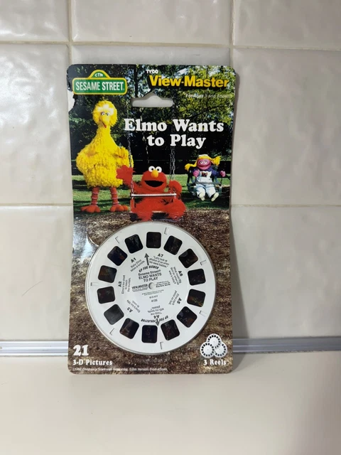 Viewmaster Elmo Wants To Play Sesame Street Reel Set Up Just