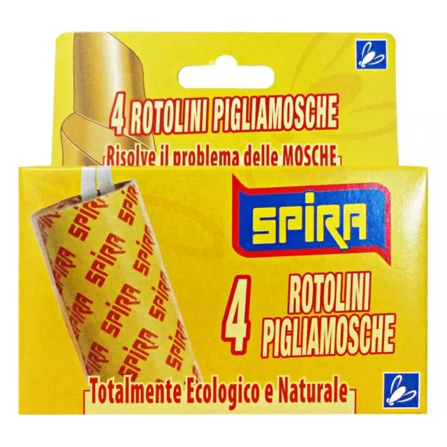 Spira Bandes Adhésives Mouches 4 Pièces