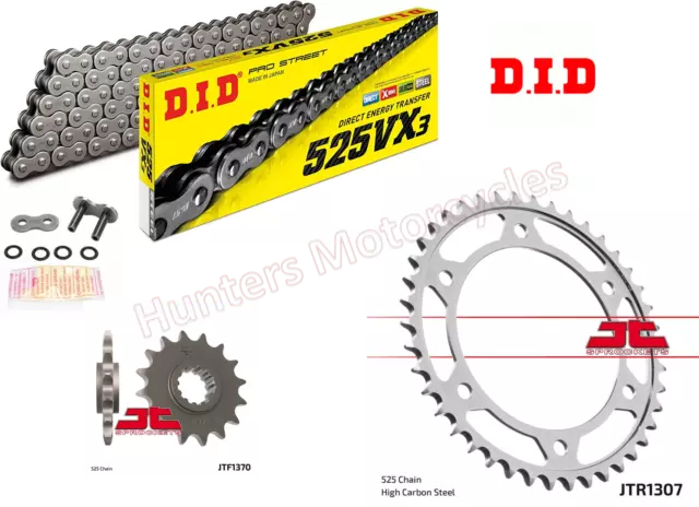 DID X-Ring Heavy Duty Chain and JT Sprocket Kit for Honda CBR600 F4i (02 to 07)