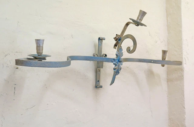 suite d'appliques en fer forge deux bras de lumière XX siècle