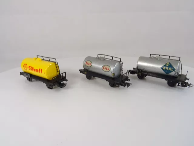 Märklin 4500, 4501 und 4502 Kesselwagen ARAL,Shell,Esso m. Originalverpackung 3