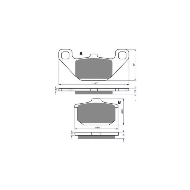 2 Kit plaquettes frein Av Ga et Av Dr Kawasaki GPZ 750  1983 - 1987