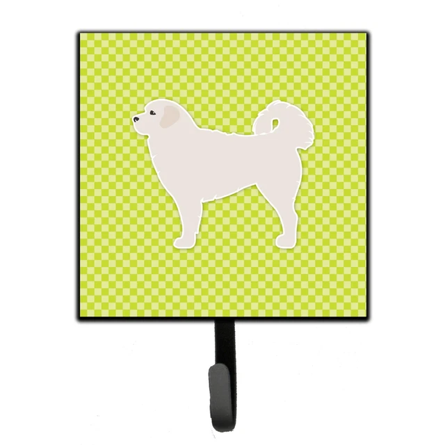 "Caroline's Treasures Polish Tatra Sheepdog Checkerboard Green Leash or Key H...