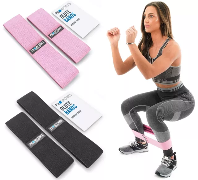 Resistance Bands set of 2 Exercise Sports Loop Fitness Home Gym Yoga Training