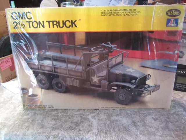 1979 1/35 Testors/Italeri Gmc 2 1/2 Ton Truck Cckw 827 Plastic Model Kit Nib 1979 1/35 Testors/Italeri Gmc 2 1/2 Ton Truck Cckw 827 Plastic Model Kit Nib