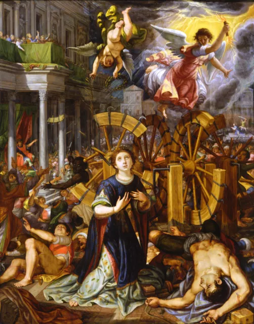 oil painting on canvas"  The Martyrdom of Saint Catherine of Alexandria "@N14259