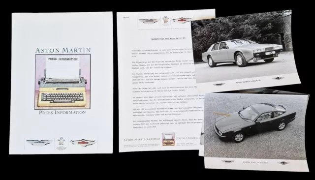 ASTON MARTIN VIRAGE Coupe LAGONDA Limousine Pressemappe 1990 ZZ