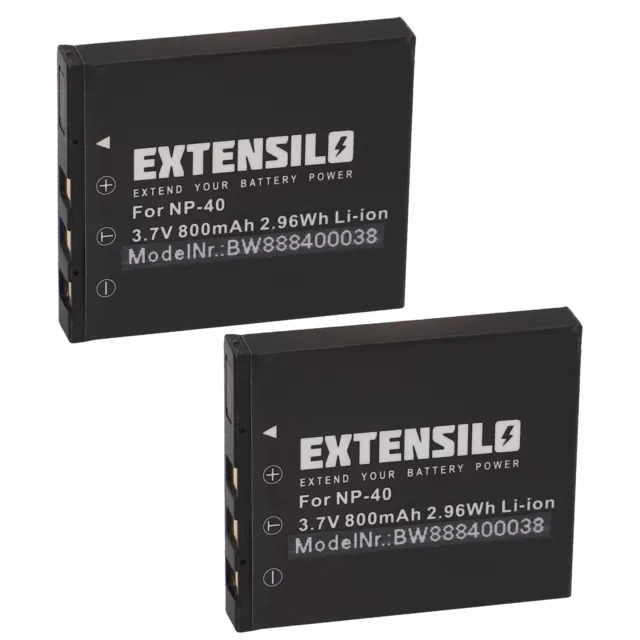 2x Kamera Akku   800mAh für Pentax D-L18, Optio A10, Optio A20, Optio A30