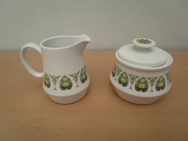 Vintage Noritake Progression Palos Verde Milk Jug & Lidded Sugar Bowl