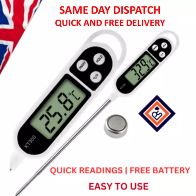 DIGITAL FOOD THERMOMETER Temperature Probe Meat Cooking BBQ Turkey Jam