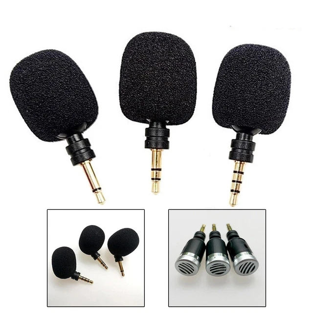 MINI MICROPHONE 3 5mm Mono Stereo 4 Pole Mic for Smartphone Computer ...