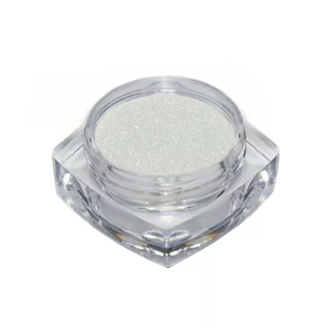 White Nail Chrome Powder Pigment Nails Crystal Shiny Mirror Dust Glazed  Donut UK