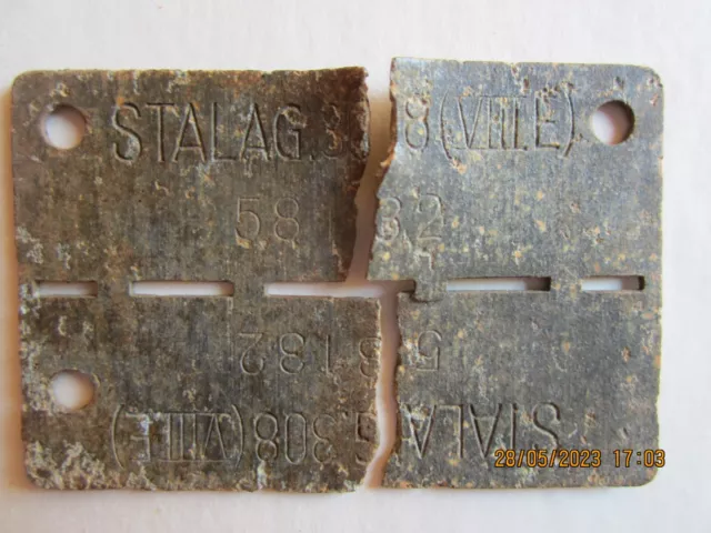 PERSONAL ID MEDALLION OF A PRISONER OF WAR FROM  Stalag 308/VIII E