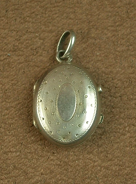 PENDENTIF PORTE PHOTOS Ancien Argent Massif Antique Silver