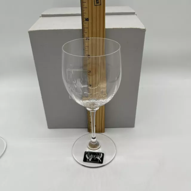 Mikasa Stephanie Crystal Wine Goblets Set of 4 Wine Glasses In Original Box NOS 2