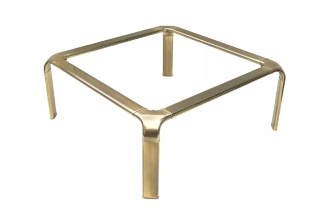 Mastercraft Modern Hollywood Regency Brass and Glass Coffee Cocktail Table