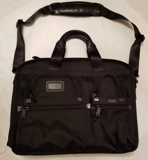 TUMI Alpha T-Pass 26145DH  16" Expandable Laptop Briefcase - Black