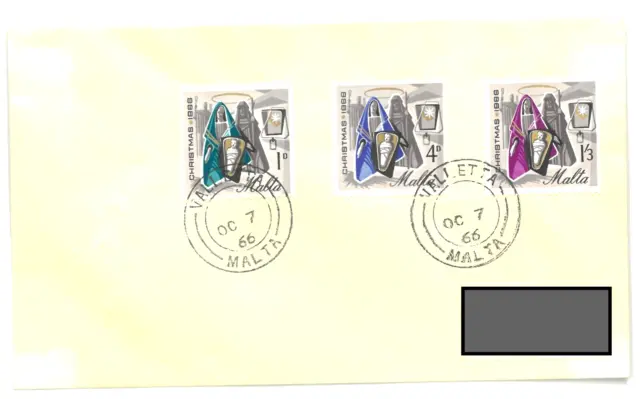 MALTA 1966 CHRISTMAS First Day Cover FDC Valletta CDS