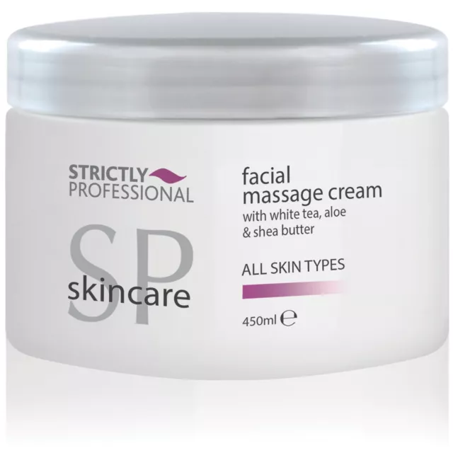 Strictly Professional Facial Massage Cream Aloe Shea Butter All Skin Types 450ml