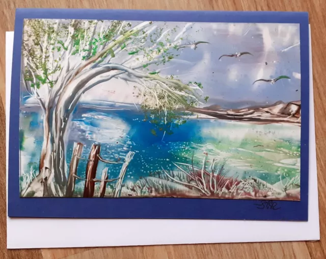 Encaustic   Landschaft Künstlerkarte zweier Set 2